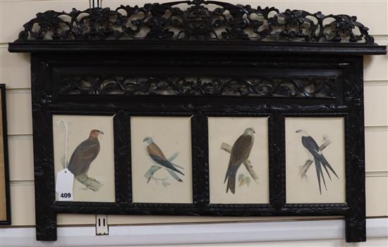 A Chinese hongmu panel, late 19th century